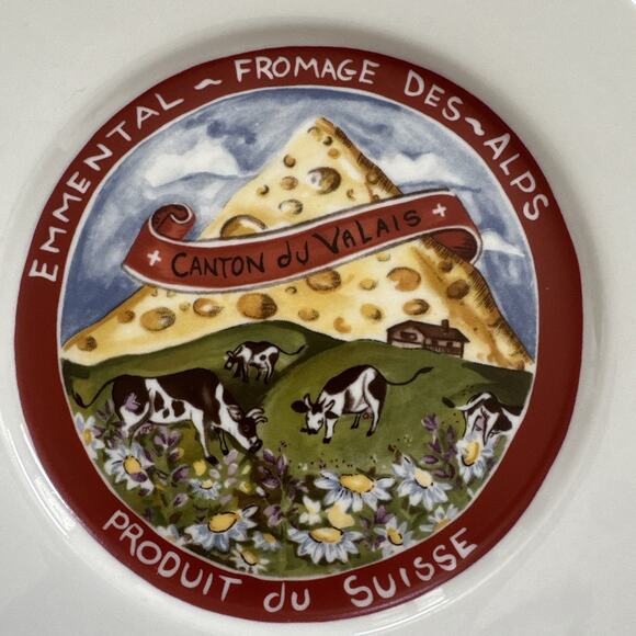 Vintage Cheese Appetizer Plates by Restoration Hardware Set of 4 Charcuterie - Picture 9 of 11